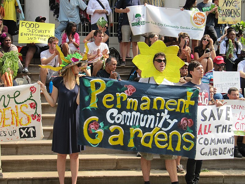 community garden protest