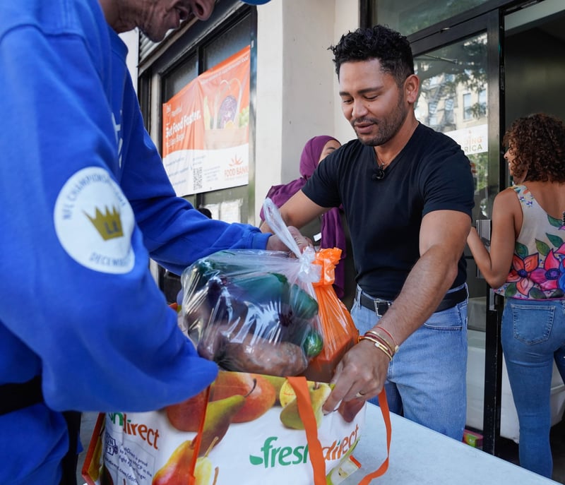 Isaac Boots serves New Yorkers at Food Bank For New York City food pantry.
